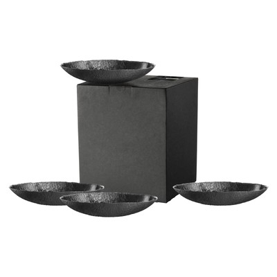 Eisch Sen Black Schale ø 21 cm 4er Set Schwarz im Geschenkkarton