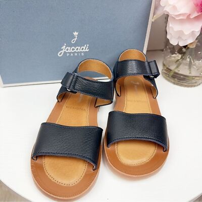 NIB Jacadi Fernand Marine Blue Sandals Unisex SIZE 32/US JR1