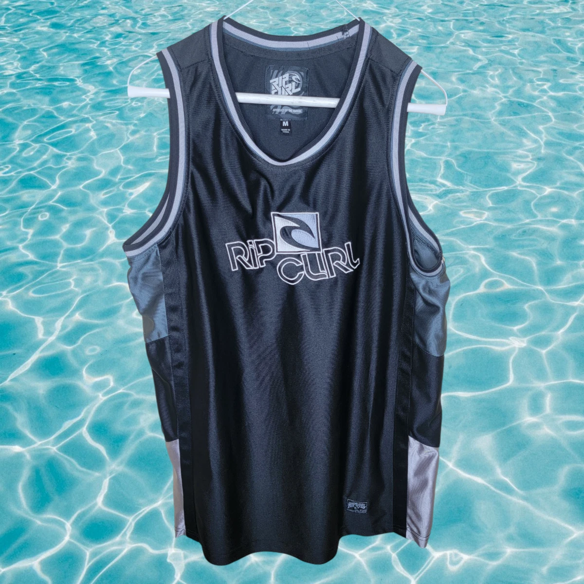 Rip Curl Jersey Top Stitched Logo Medium Med Black Rare A Product