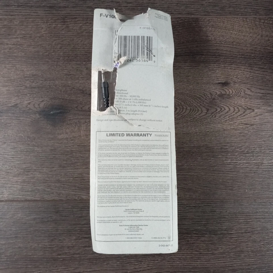 Sony F-V100 Omnidirectional Dynamic Vocal Microphone FV100 NEW - Image 3 of 3