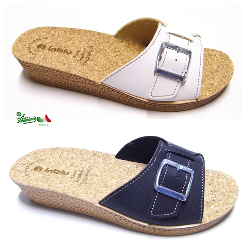 INBLU ciabatte pantofole donna fibbia comode basse solettaSUGHERO aperte DI  68 | eBay