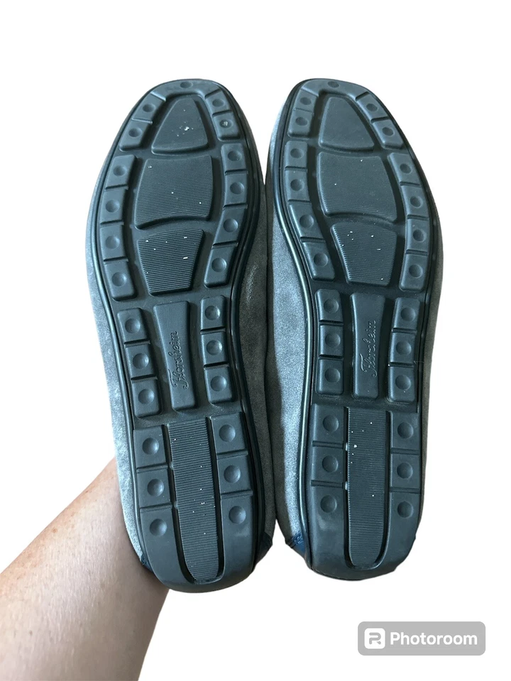 Zapatos Mocasines Florsheim Talladega Venecianos Para Hombre Gris Gamuza Talla 13M Usados en Excelente Condición Foto 4 de 4
