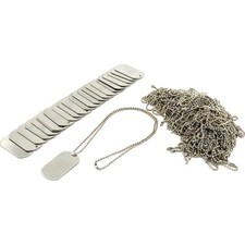 24 US Military Dog Tag American Engravable ID Ident 30"