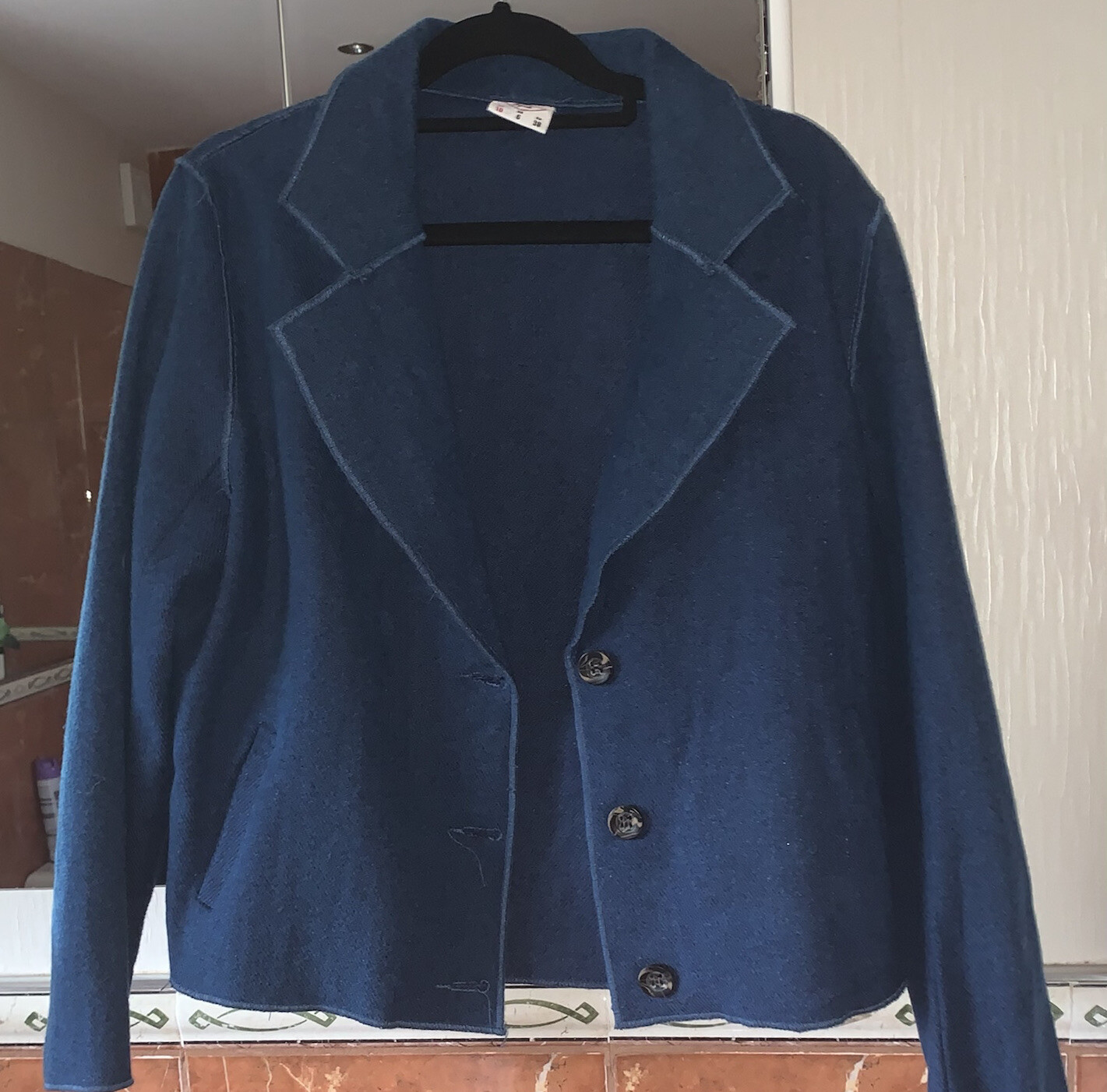 Original Lee Cooper Ladies Wool Blend Navy Blue Jacket Size 10 RRP £50 image 8