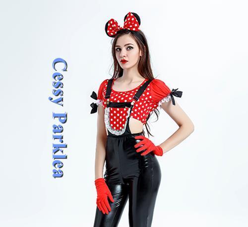 X-E3-5 Sexy Mickey Mouse y Minnie Mouse Mujer Disfraz para Pareja - Imagen 4 de 12