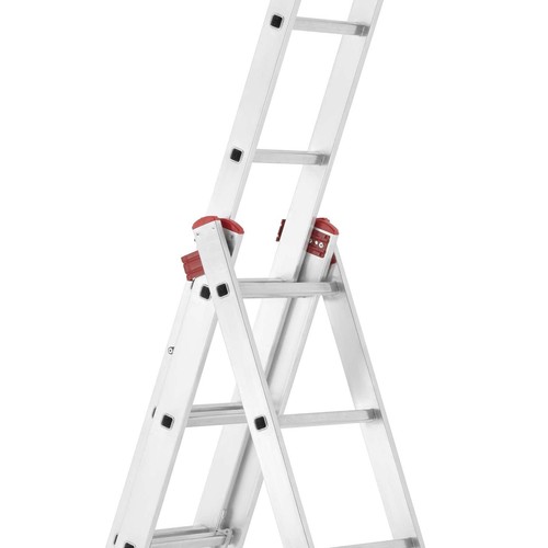 Universal-Aluminiumleiter 3x7 HIGHER 5,30 m für Treppen EN-131-1 mit TÜV - Bild 4 von 17