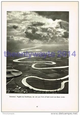 Meandering River Forth, Aerial, (More Reverse), Scotland, Book Illustration 1935