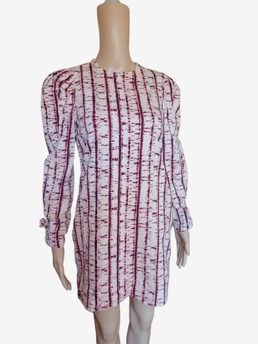 Vestido Vaina Ulla Johnson Mujer Midi Bolsillo Manga Larga Abullonada Talla 4 - Imagen 8 de 12