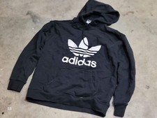 Adidas Hoodie Sweater Jacket Black/White Boy/Girl Youth Size S