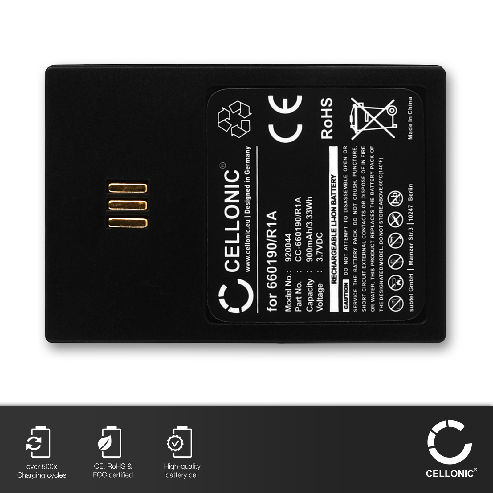 Cameron Sino Ersatzakku Für OpenStage SL4/SL5 Telefone – 830 MAh, 3,7 V