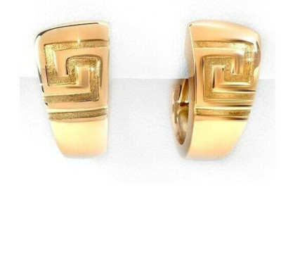 VERSACE Italy Earrings Made of Solid 18K Yellow Gold 13g