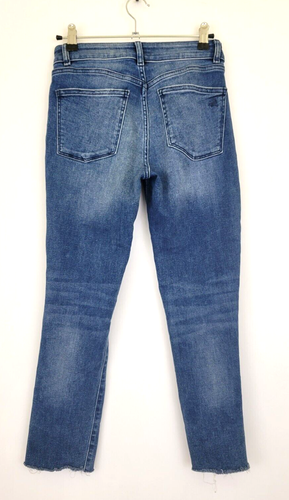 Jean Laramie DL1961 Farrow High Rise Skinny Crop Capri A Strappo Ginocchio, Taglia 25 ORLATI - Foto 4 di 12