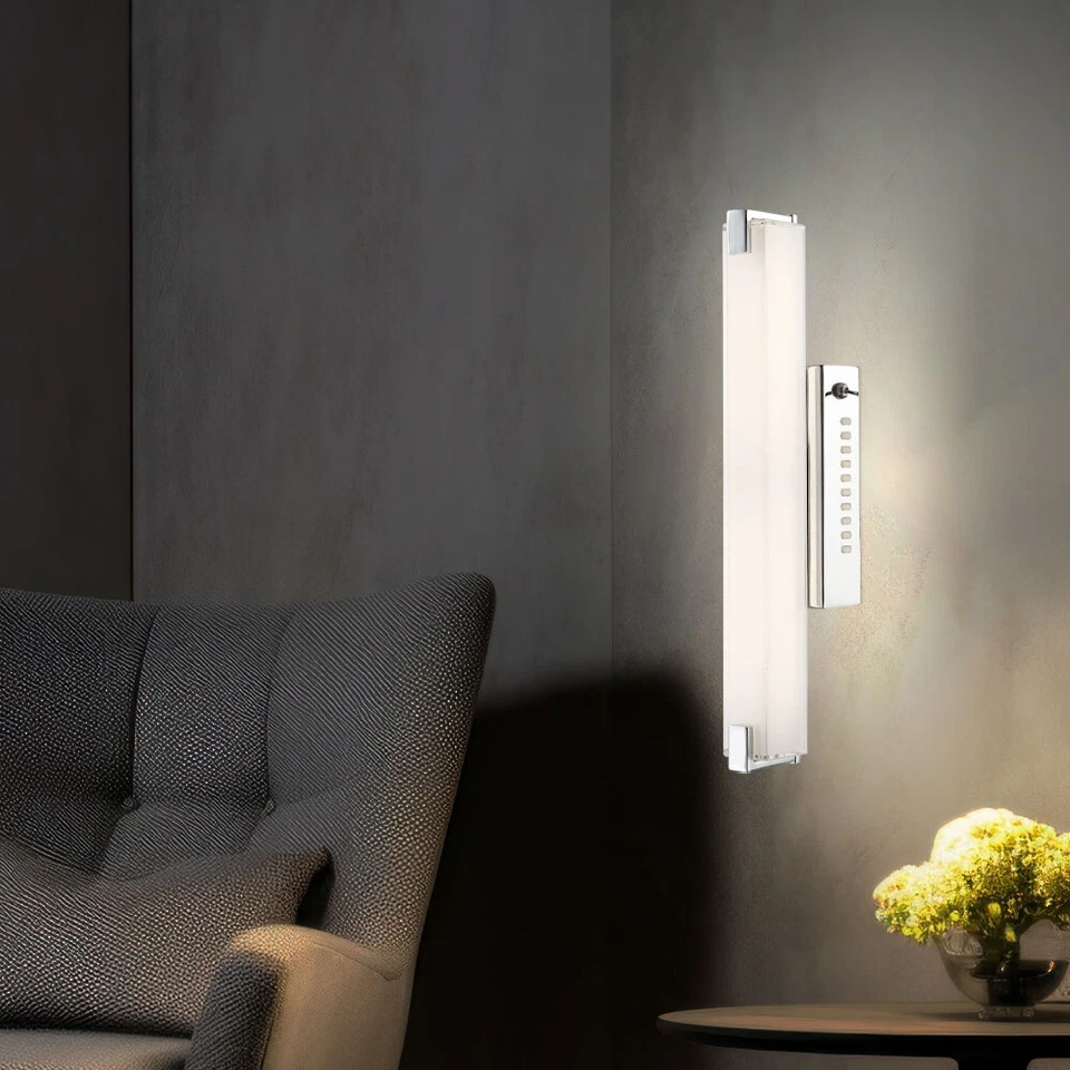 Lumière De L'Escalier Applique Luminaire de Salon LED Interrupteur Chrome Verre - Photo 3/4