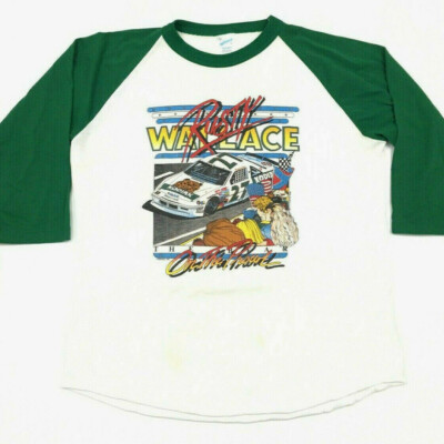 Vtg 80s Rusty Wallace T-Shirt 2 Sided 