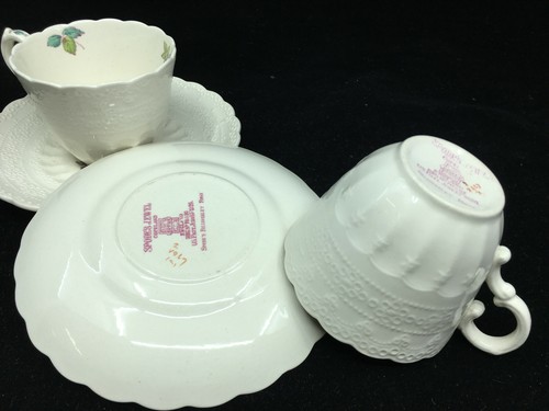 Billingsley Rose Pink Copeland Spode 2 Demitasse Cup Saucer Sets England 70392 - Picture 4 of 5