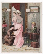 ca 1890 TRADE CARD WHEELER WILSON MFG CO SEWING MACHINE