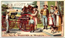 Wheeler & Wilson No 8 Sewing Machine Home Delivery Carriage Victorian Trade Card