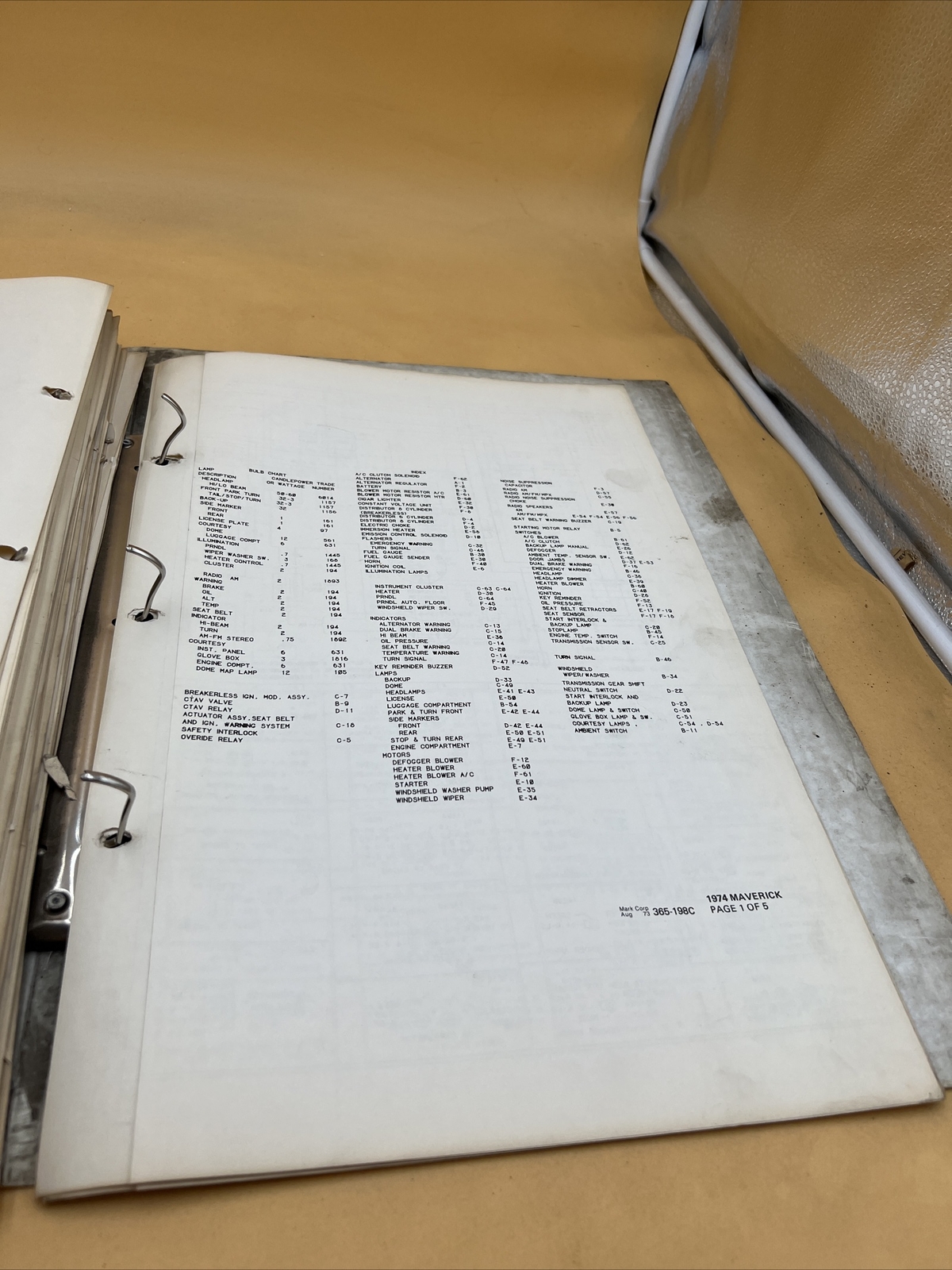 1974 FORD MAVERICK WIRING DIAGRAMS GUIDE MANUAL SHEETS 365198C eBay