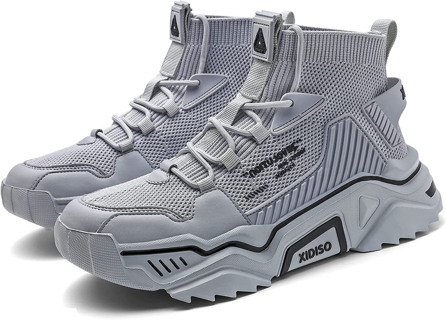 SANNAX Mens Fashion Sneakers Slip on Walking Shoes High Top Casual