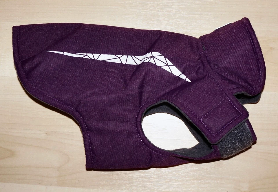 Abrigo para perro RC PETS Borgoña Profundo y Gris Forrado de Vellón TALLA 8"/PEQUEÑO Foto 3 de 4