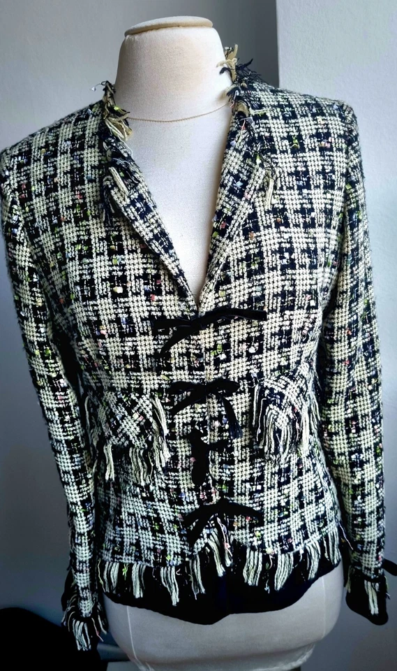 BNWT STUNNING FANTASY TWEED JACKET from JOHN LEWIS (JS COLLECTION) size S(8-10) - Image 3 of 4