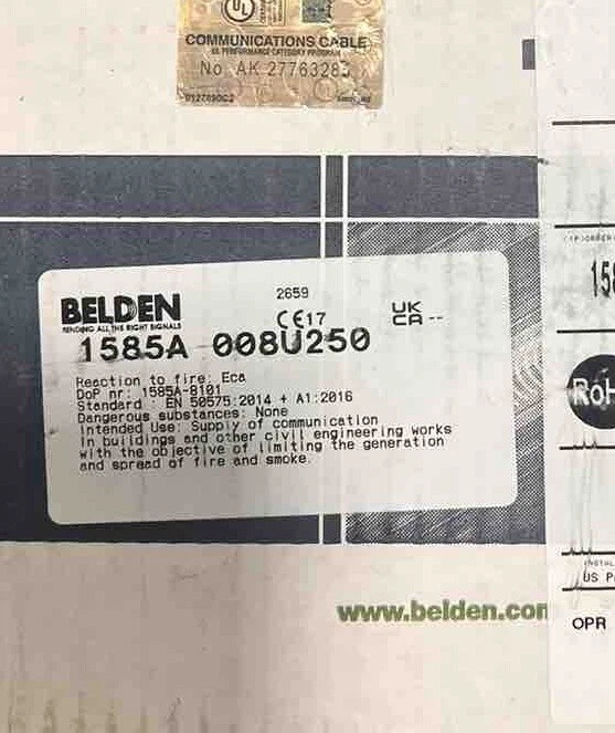 电缆 Belsen U250 英尺 76 港铁,Belden 灰色全盒,开箱免运费 — 第 4/4 张图片