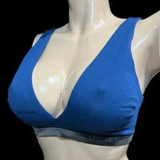 Victorias Secret Soft Unlined lounge Wireless Plunge bralette Bra Teal XLarge