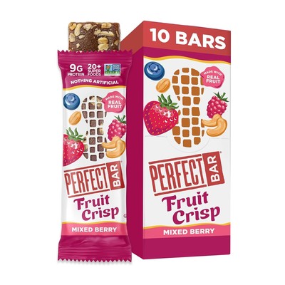 Fruit Crisp Mixed Berry Nut Butter Protein Bar Protein Snack Gluten Free Soy Fre