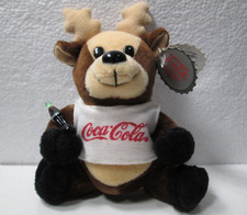 "REINDEER IN SHIRT" COCA COLA BEAN BAG PLUSH