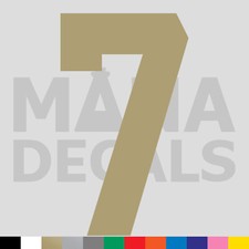 Number Seven 7 Vinyl Die Cut Decal Sticker - Jersey Sport Athlete Varsity