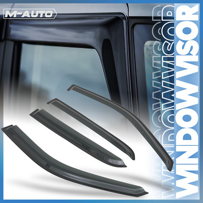 Window Visor Vent Sun Rain Deflector for 11-17 Dodge RAM 1500/2500/3500 Crew Cab