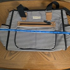 Bananafish Studio Diaper Bag Black And White excellent condition 21  x12  
