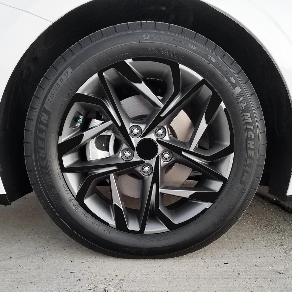 Superposición de vinilo apagón eliminación de cromo para Hyundai Sonata 2020-23 ruedas de 17" Foto 3 de 4