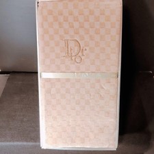 Christian Dior Blanket Acrylic Logo Pink Checkerd Vintage Deadstock Not Used