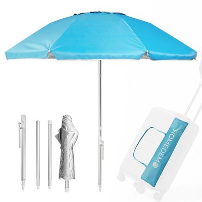7FT Portable Folding Beach Umbrella for On-the-Go Sun Protection at Outdoor E...