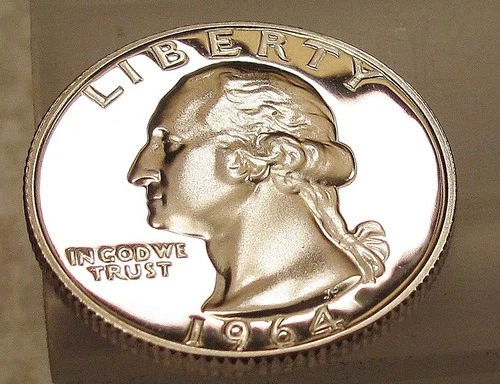 1964 Gem CAMEO Proof Quarter 90% SILVER EYE CANDY Blazing Surfaces #1118 ~ 15