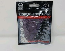 Lock Laces The Original Elastic No-Tie Shoelaces Purple one size New
