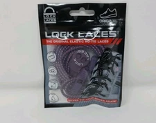 Lock Laces  The Original Elastic No-Tie Shoelaces Purple one size New