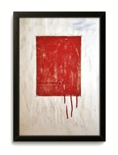 Mario Schifano Smalti Su Collage Carta Firmato Pop Art Design