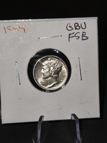 1944-P 90% Silver Mercury Head Dime GEM BU FSB Super Luster