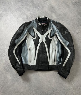 Vintage Ixs Genuine Leather jacket mens y2k size L