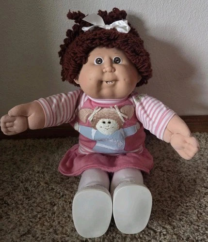 Vintage 1986 Cabbage Patch Kid, Popcorn Single Pony, HM 10, Portrait Dress, EUC