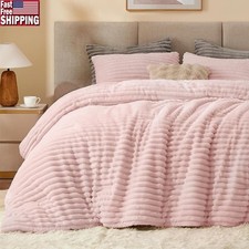Luxury Faux Fur Comforter Set Soft Micro-Mink Down Alternative Cozy Bedding New