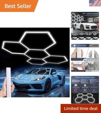 Hexagon 5000K LED Garage Lights: 25 Pack Updated 1.31-inch Wider Size, 26300L...