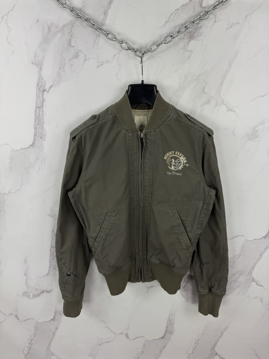 Diesel Night Flyers Bomber Flight Jacket Canvas Flak Size L