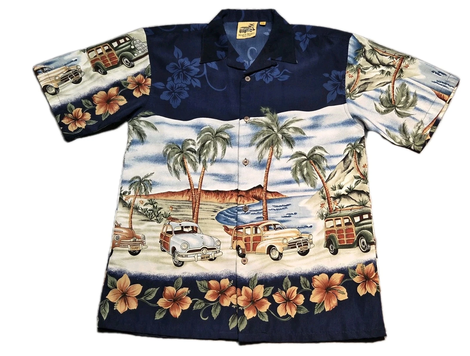 Maui Maui Hawaiian Tropical Shirt Men M Short Sleeve CollarButton Up Polyester
Opens in a new window