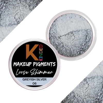 Kinded Ombre à Paupières Poudre Libre Métallique Gris Argenté 06 3gm - Photo 1/4