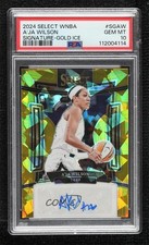 2024 Select WNBA Signatures Gold Ice Prizm 6/10 A'ja Wilson PSA 10 Auto 1fl4