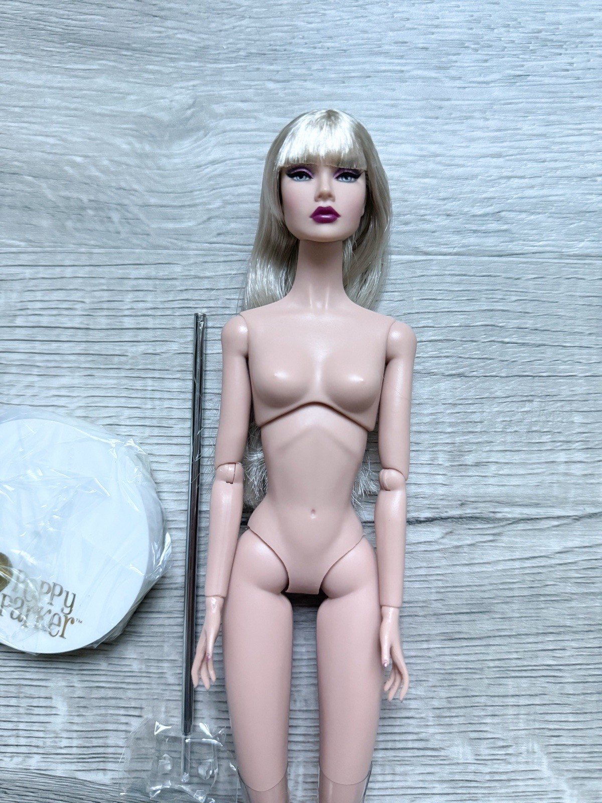 Split Decision 12" Poppy Parker Silver Hair Nude Doll W Club Exclusive 2018