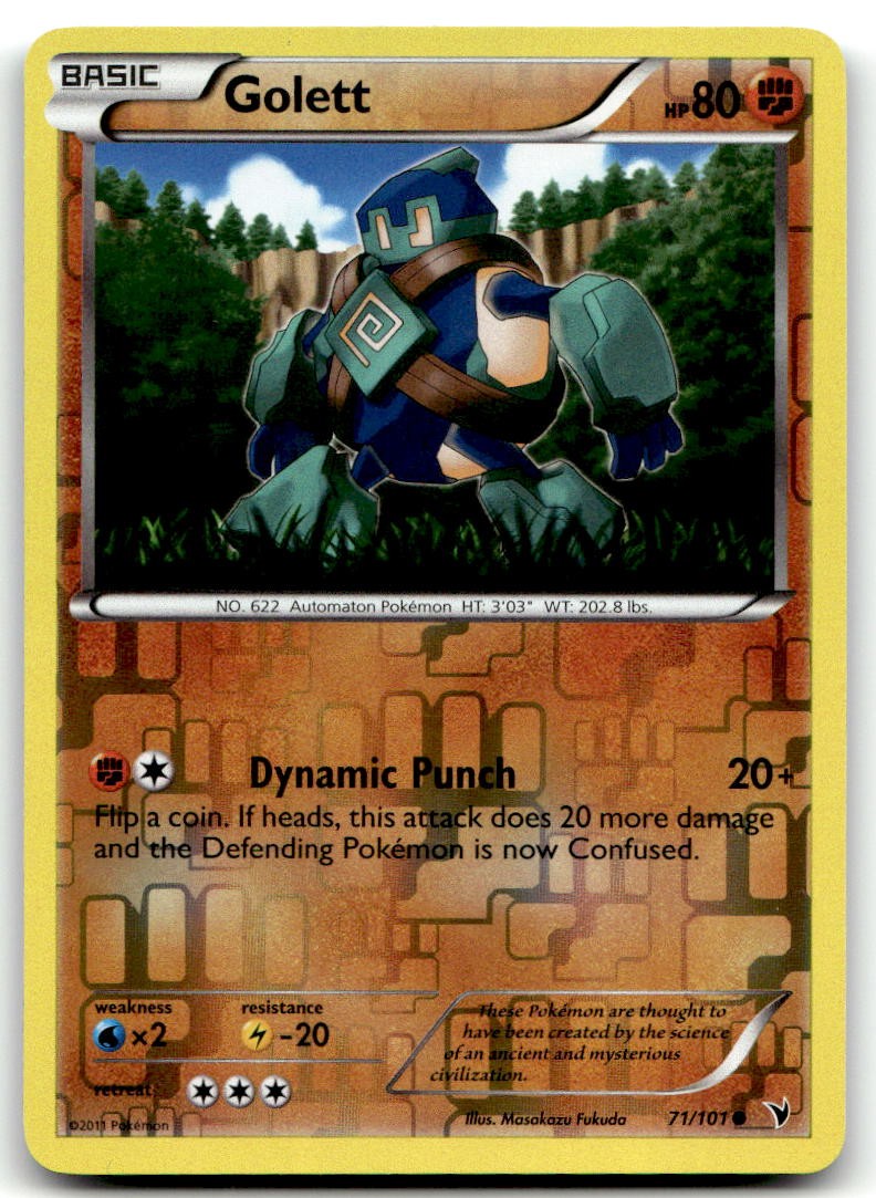 EXC-NM Reverse Holo Golett #71/101 (Noble Victories)